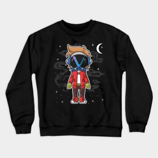 Hiphop Astronaut Vechain Crypto VET Coin To The Moon Token Cryptocurrency Wallet Birthday Gift For Men Women Kids Crewneck Sweatshirt